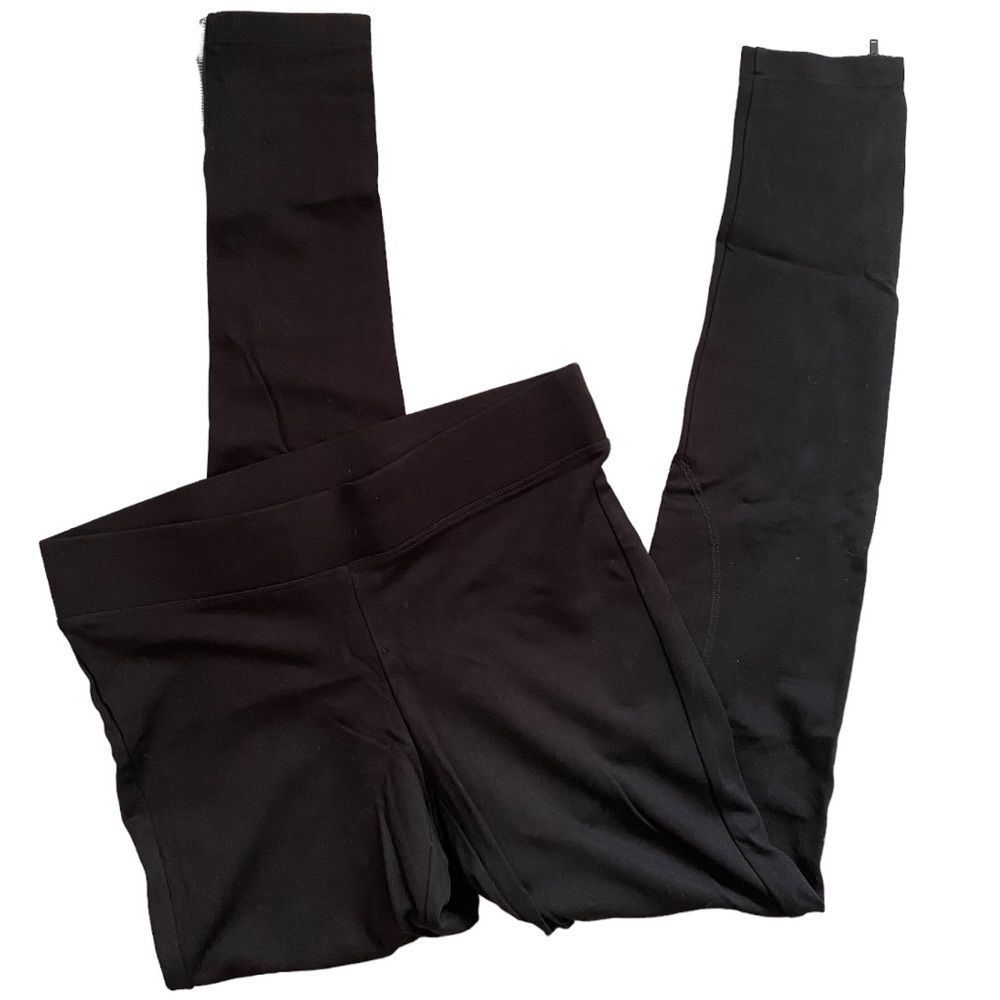 Cabi Ponte Riding Leggings with Ankle Zip Black Sz S